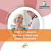 OMSB Prometric Geriatric Medicine Exam Questions