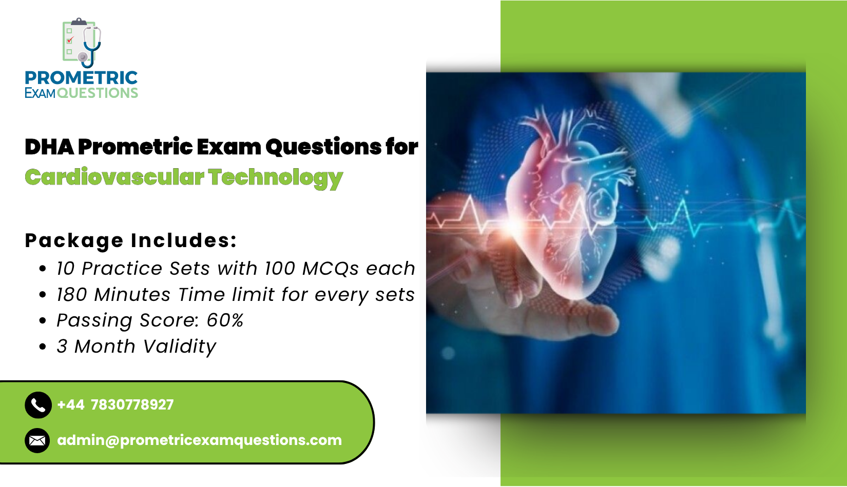 DHA Prometric Exam Questions for Cardiovascular Technology