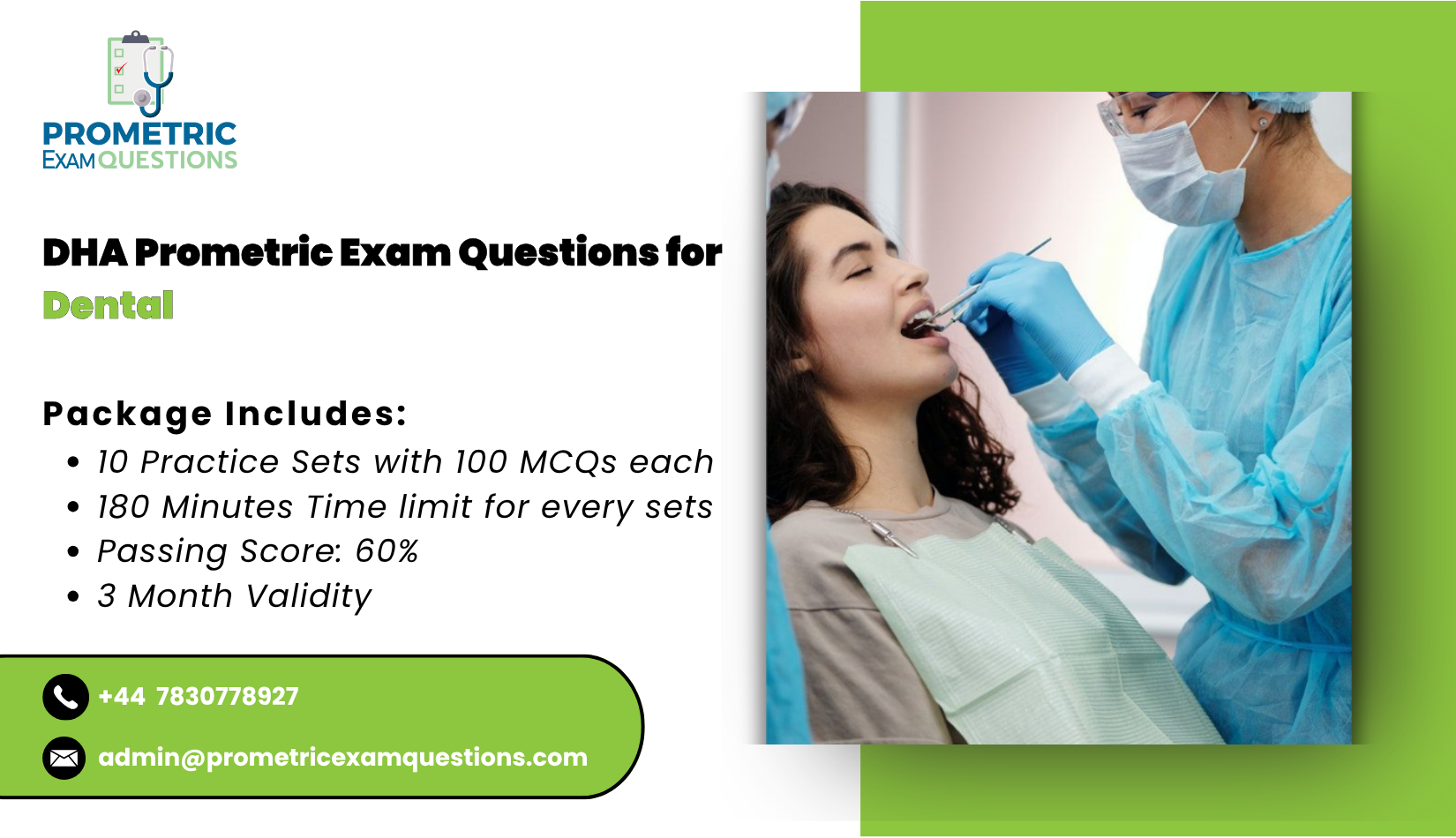 DHA Prometric Exam Questions for Dental