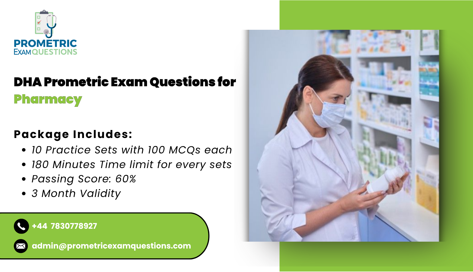 DHA Prometric Exam Questions for Pharmacy