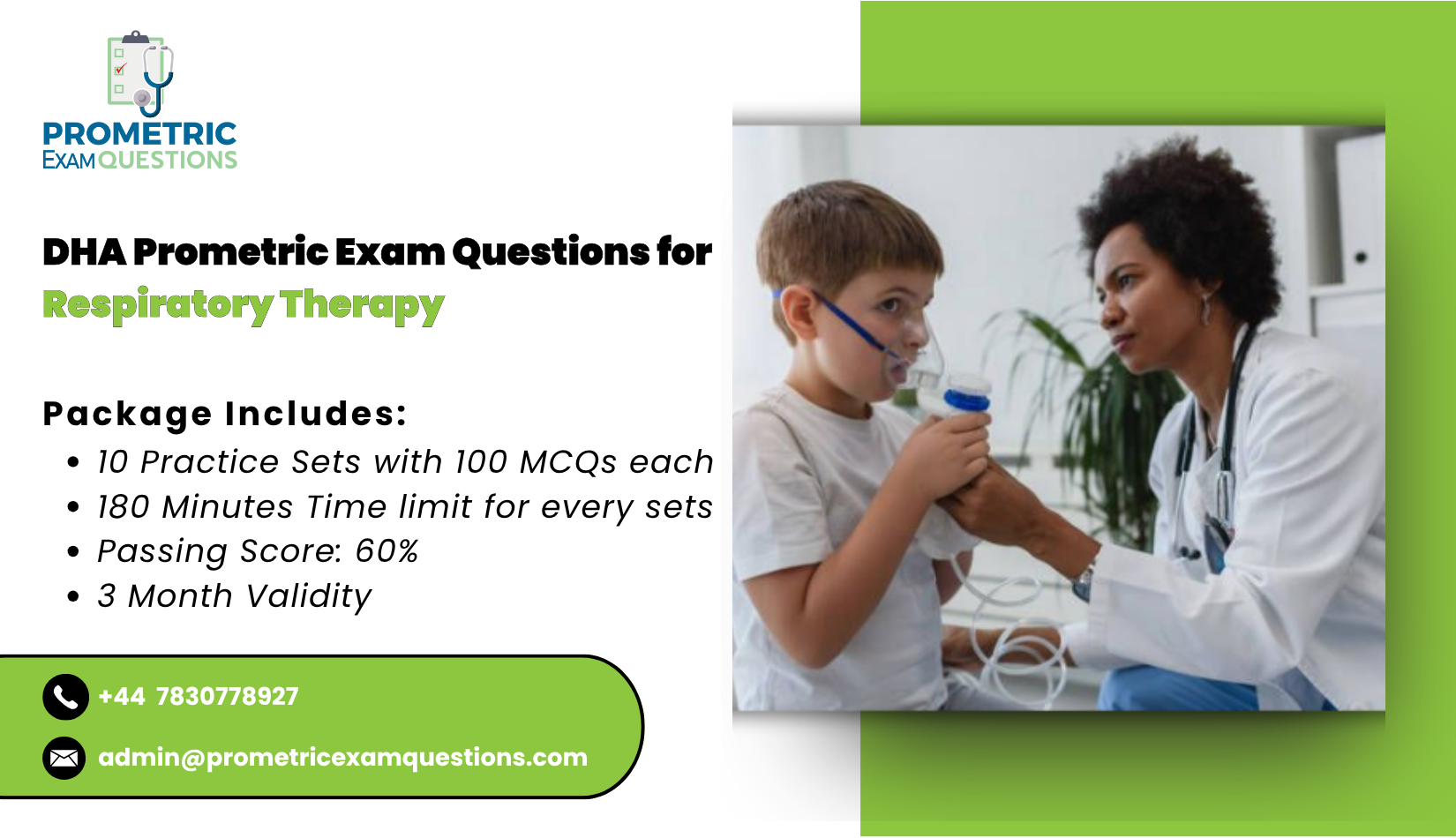DHA Prometric Exam Questions for Respiratory Therapy