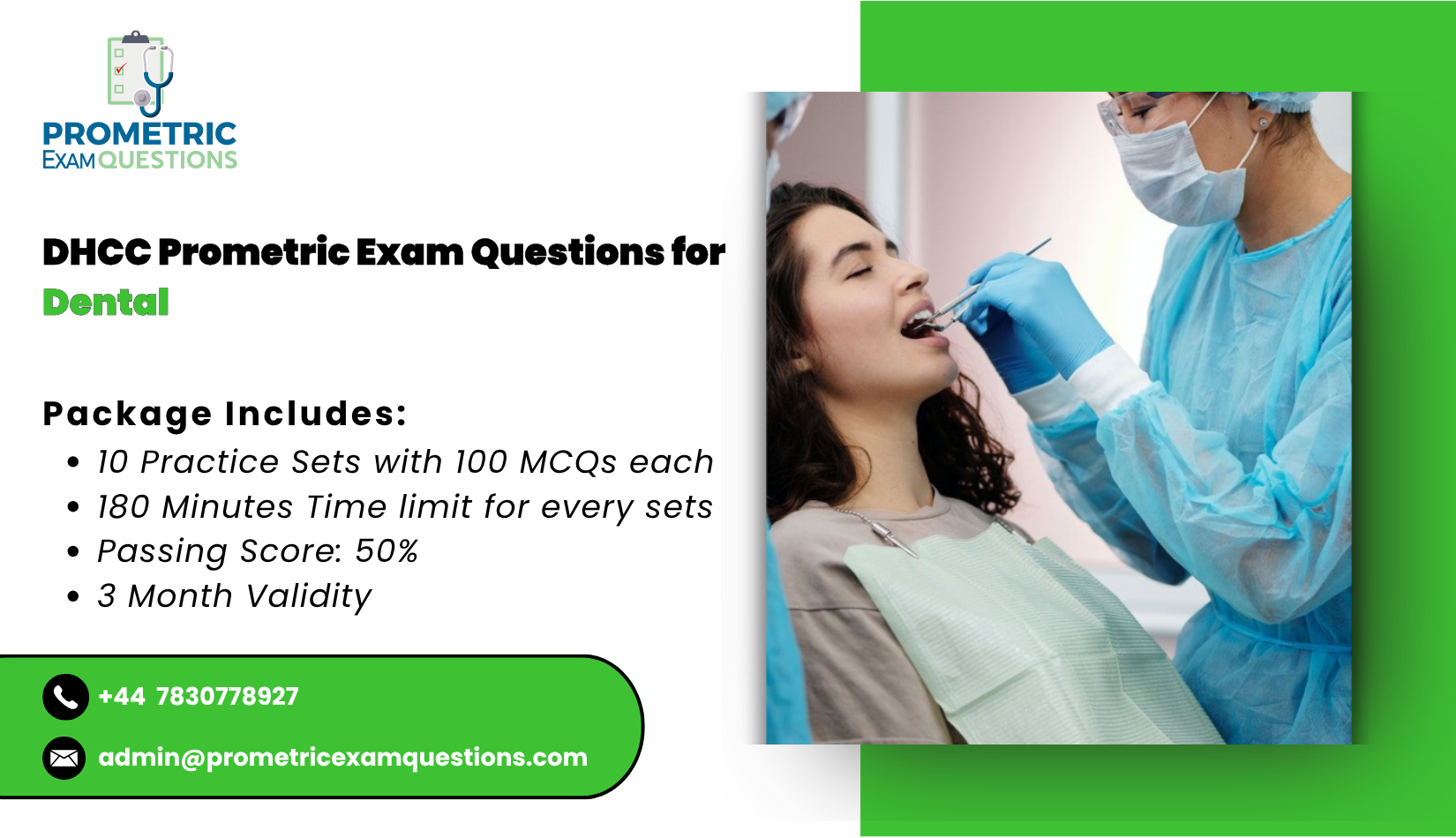 DHCC Prometric Exam Questions for Dental