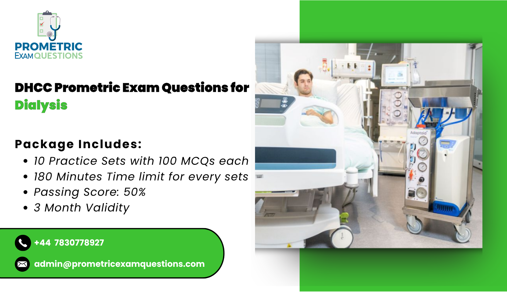 DHCC Prometric Exam Questions for Dialysis