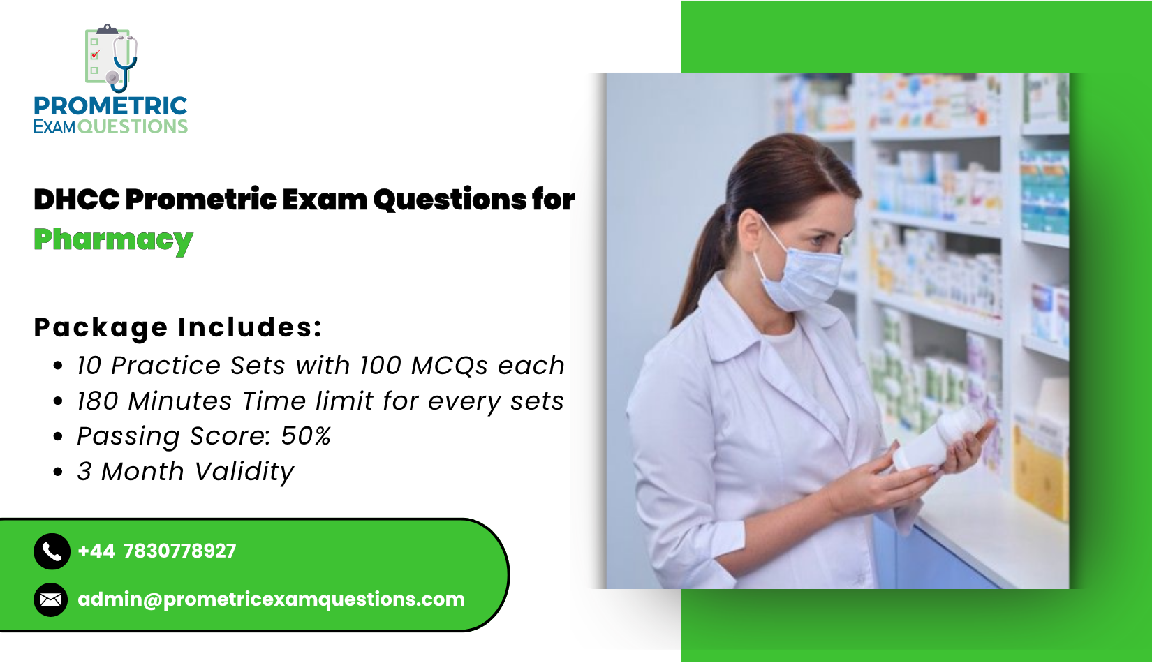DHCC Prometric Exam Questions for Pharmacy