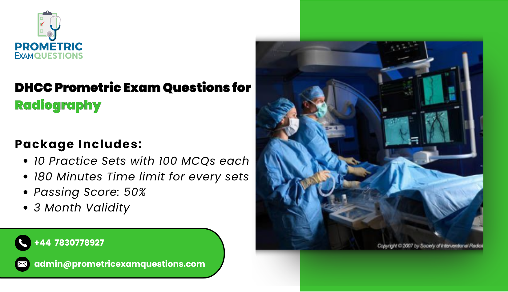 DHCC Prometric Exam Questions for Radiography