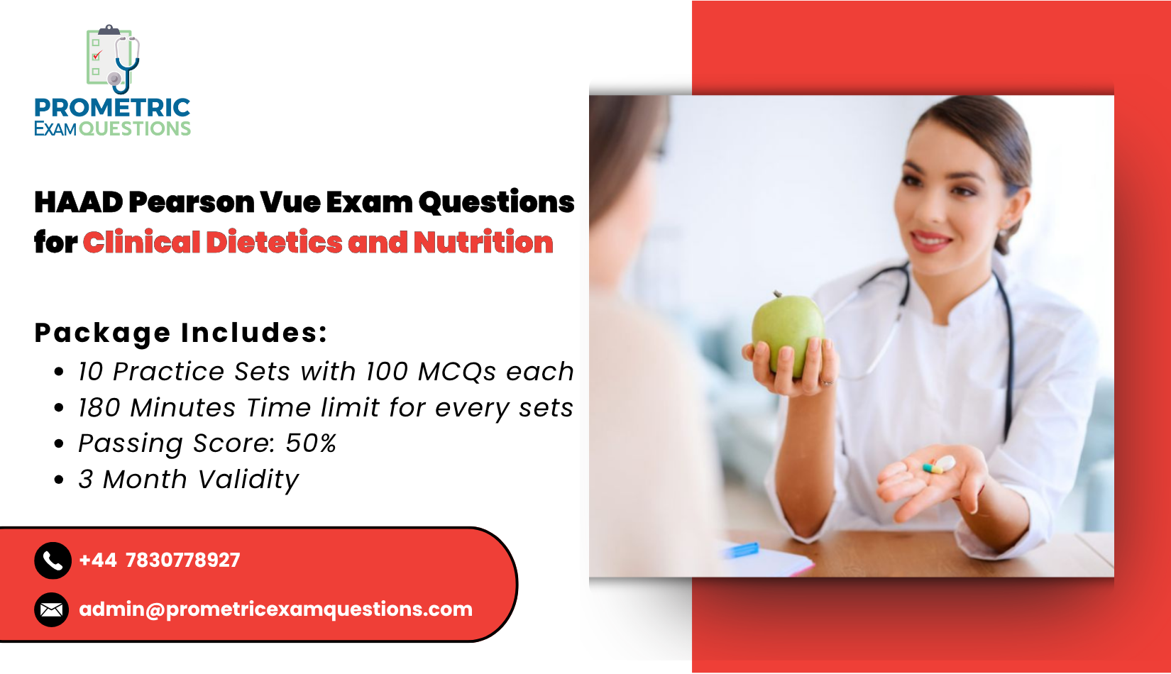 HAAD Pearson Vue Exam Questions for Clinical Dietetics & Nutrition