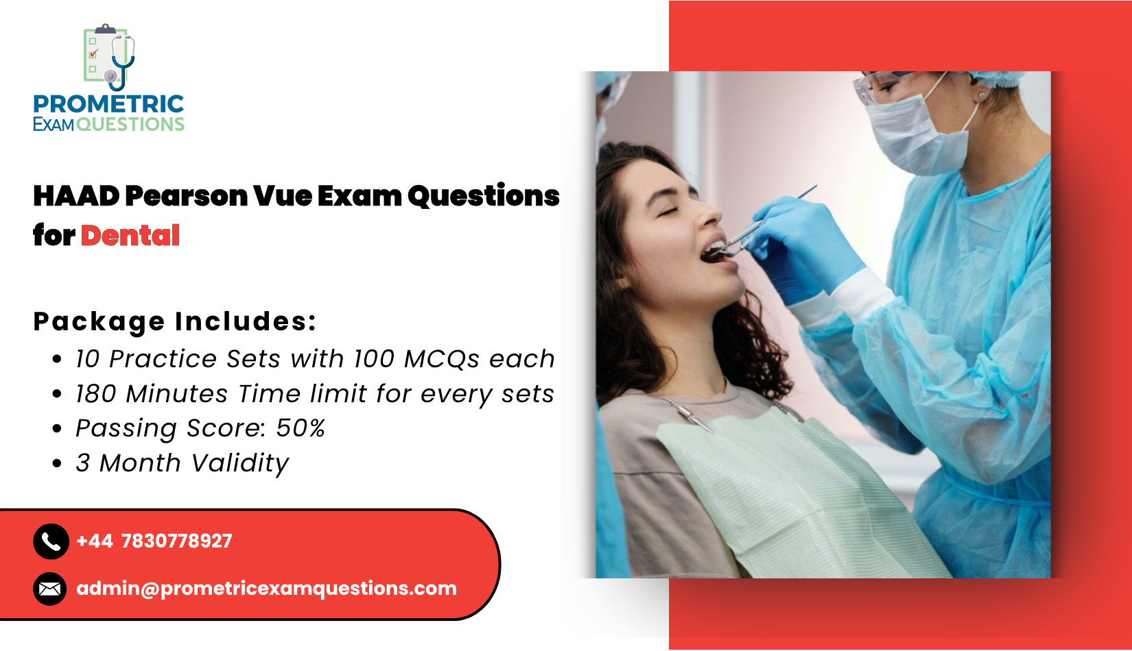 HAAD Pearson Vue Exam Questions for Dental
