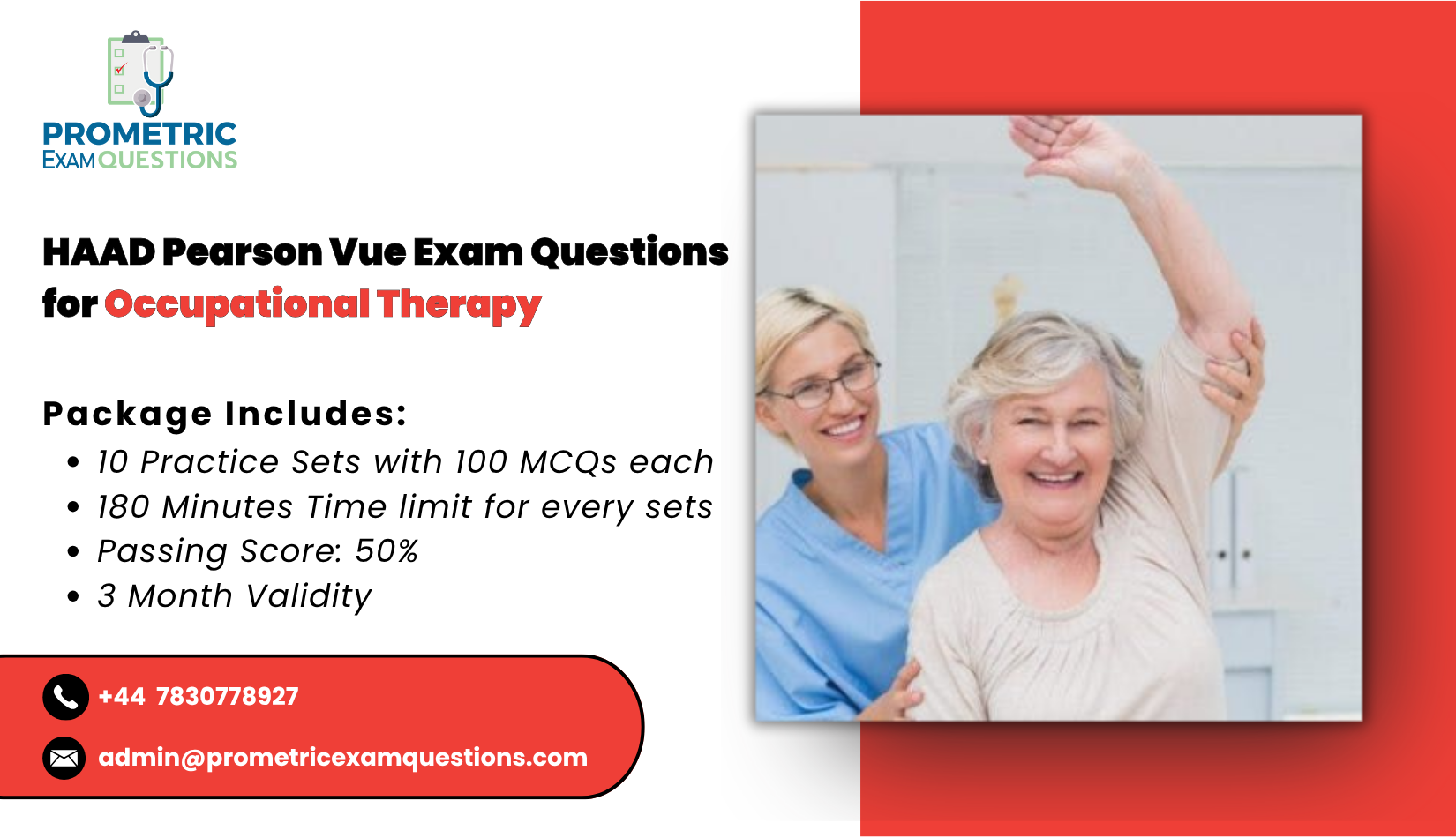 HAAD Pearson Vue Exam Questions for Occupational Therapy