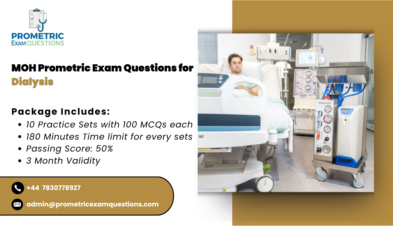 MOH Prometric Exam Questions for Dialysis